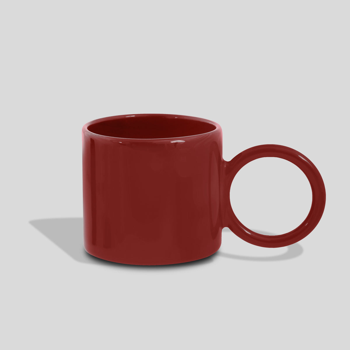 Keramiktasse 320 ml mit großem Kreishenkel