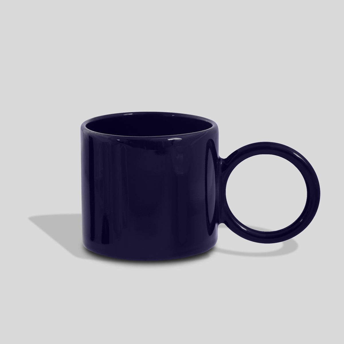 Keramiktasse 320 ml mit großem Kreishenkel – Nachtblau