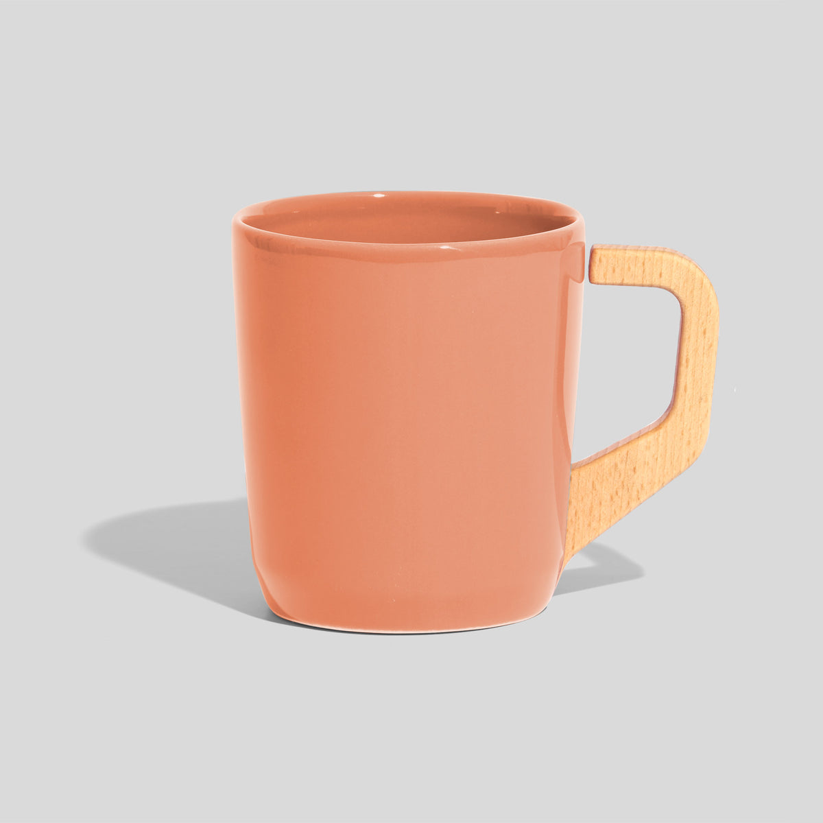 Keramiktasse 320 ml mit schrägem Eckhenkel – Lachs