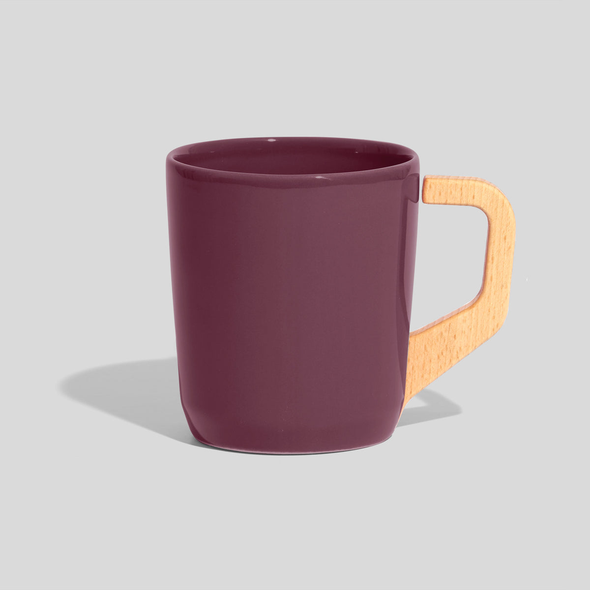 Keramiktasse 320 ml mit schrägem Eckhenkel – Mauve