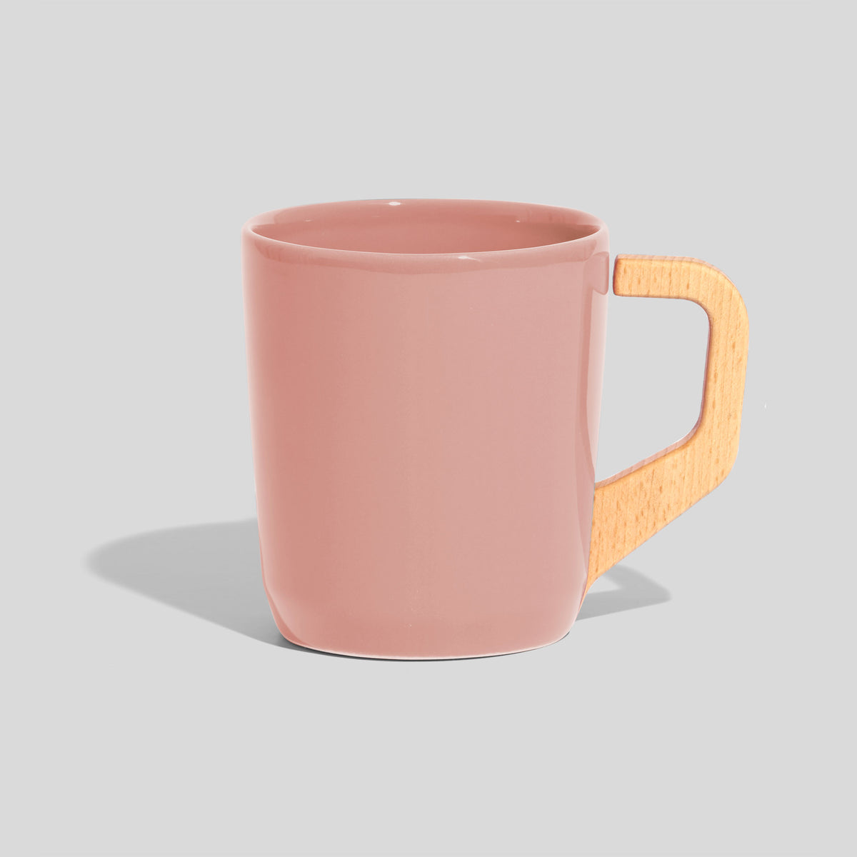 Keramiktasse 320 ml mit schrägem Eckhenkel – Rosa