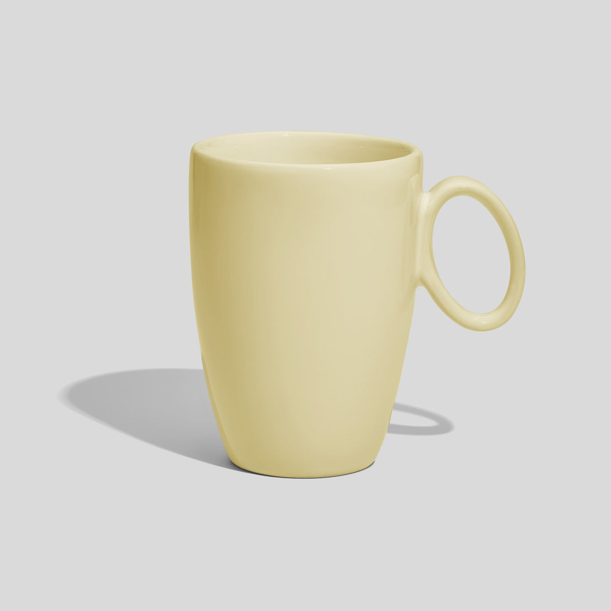 Keramiktasse 330 ml mit ovalem Ringhenkel – Ecru