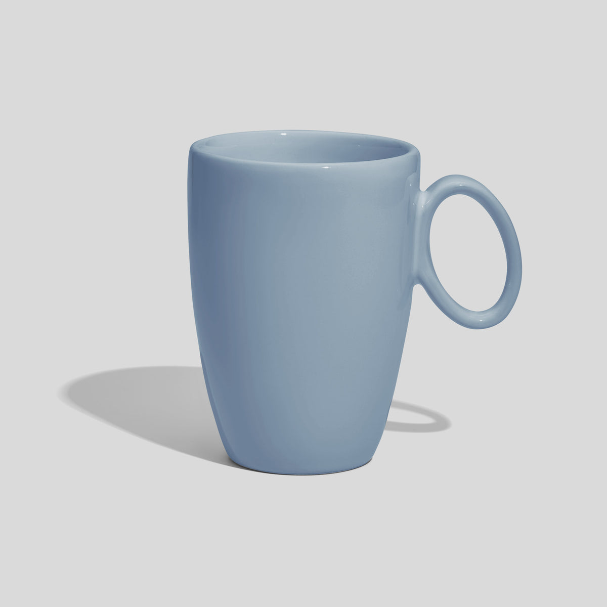 Keramiktasse 330 ml mit ovalem Ringhenkel – Hellblau