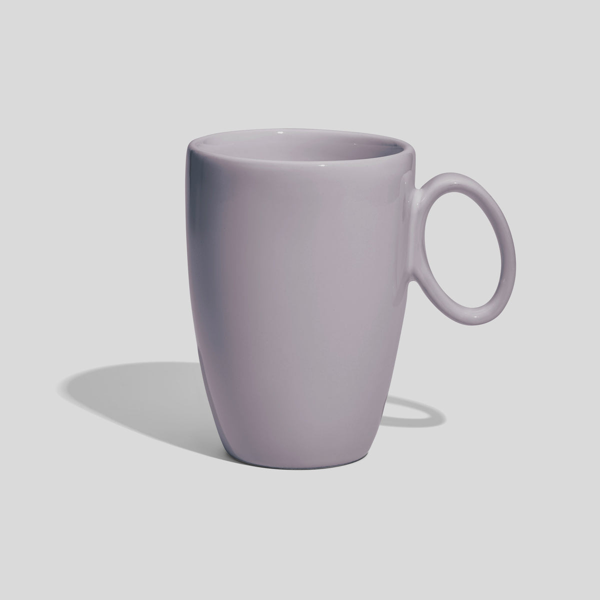 Keramiktasse 330 ml mit ovalem Ringhenkel – Hellgrau