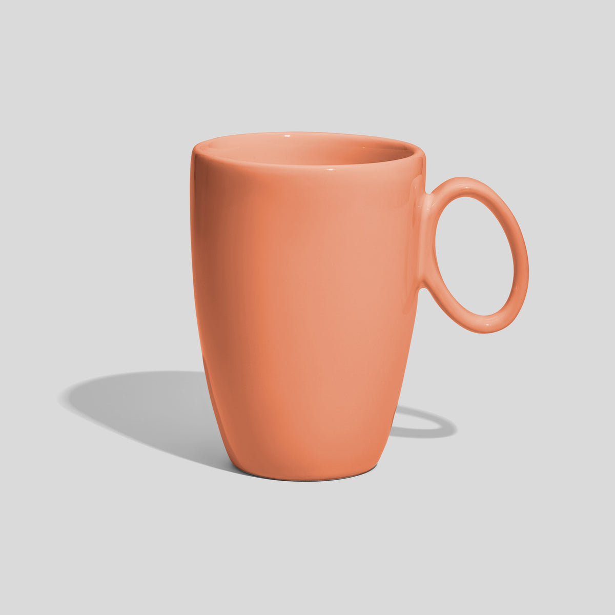 Keramiktasse 330 ml mit ovalem Ringhenkel – Lachs