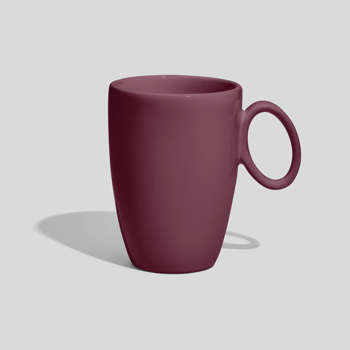 Keramiktasse 330 ml mit ovalem Ringhenkel – Mauve