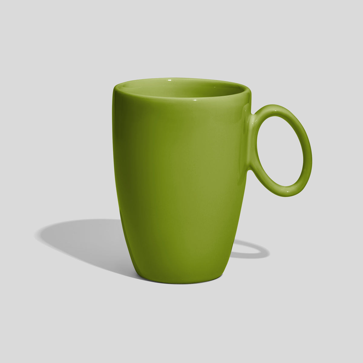 Keramiktasse 330 ml mit ovalem Ringhenkel – Olivgrün