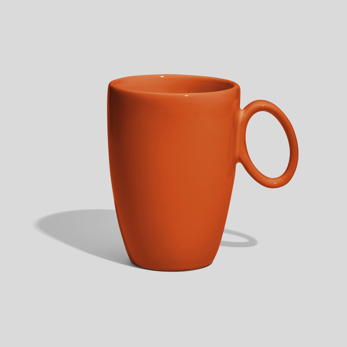 Keramiktasse 330 ml mit ovalem Ringhenkel – Orange
