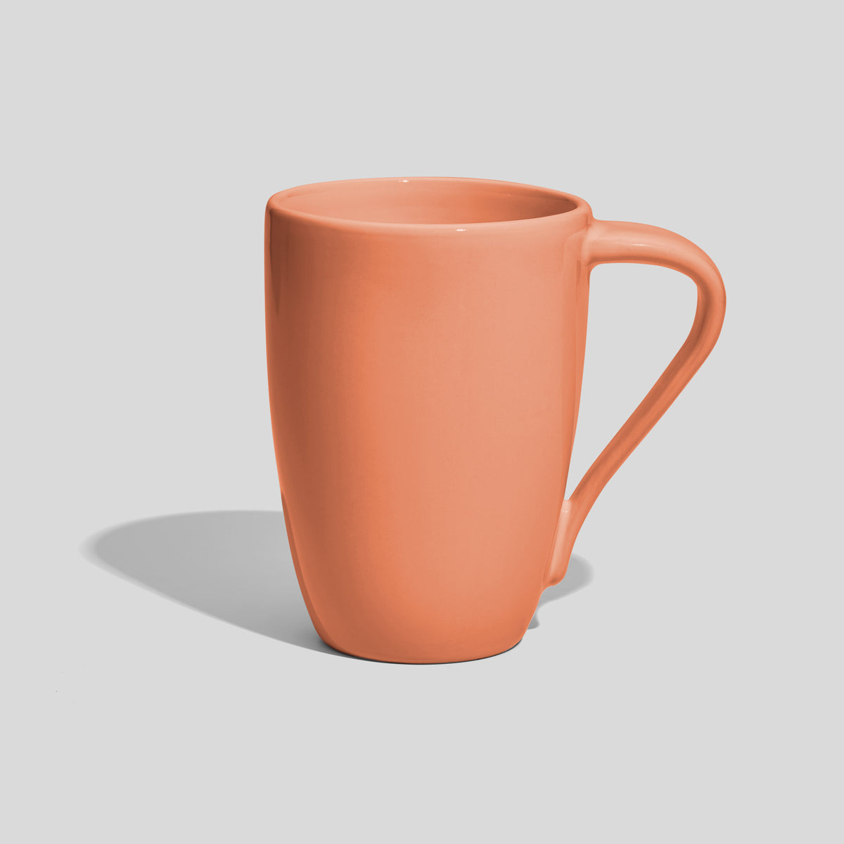 Keramiktasse 330 ml mit schräg nach unten laufendem Henkel – Lachs