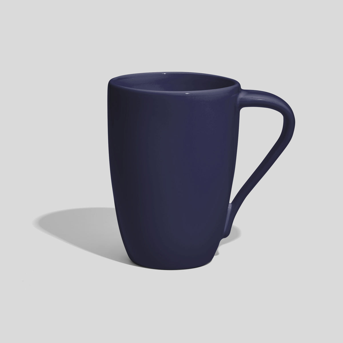 Keramiktasse 330 ml mit schräg nach unten laufendem Henkel – Marineblau