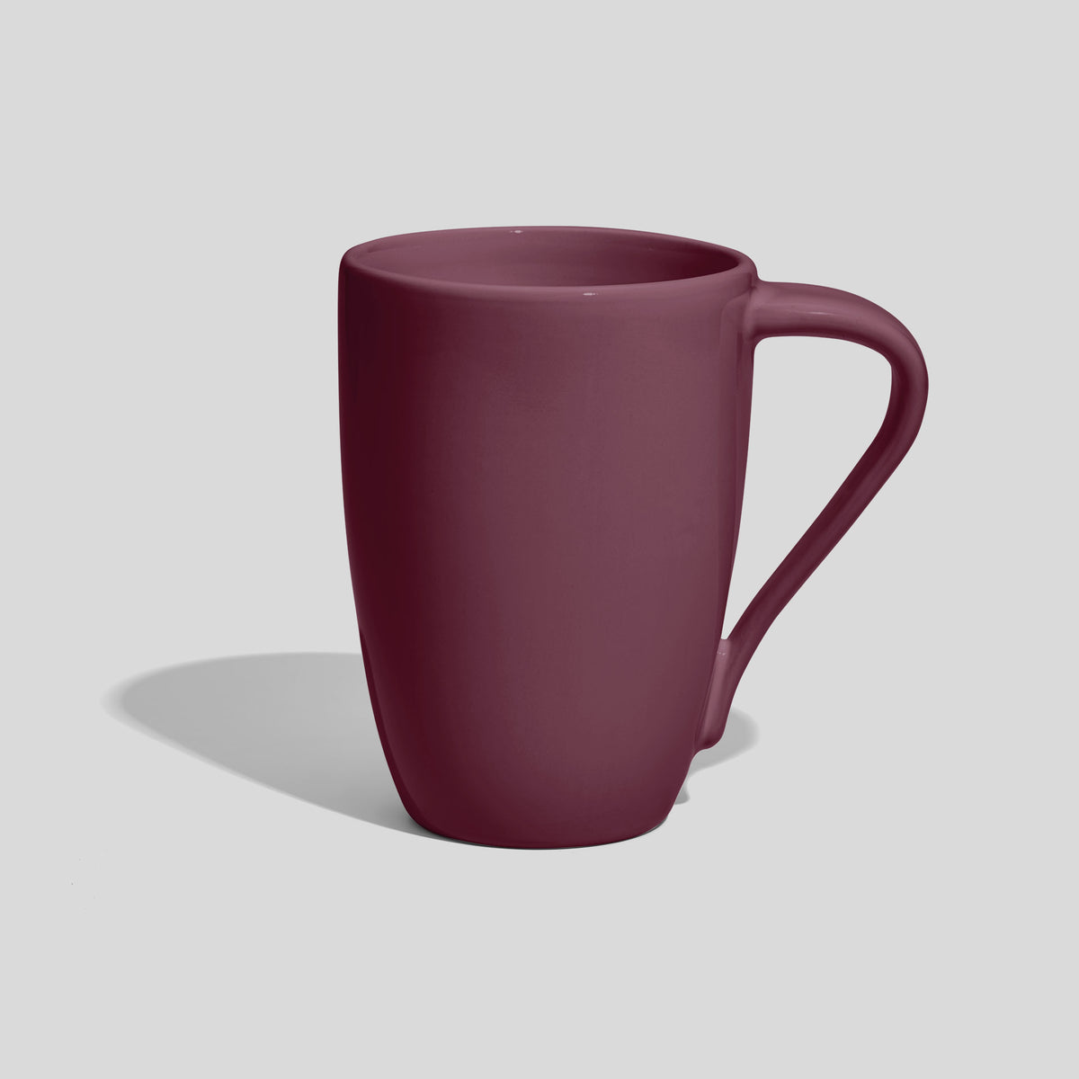 Keramiktasse 330 ml mit schräg nach unten laufendem Henkel – Mauve