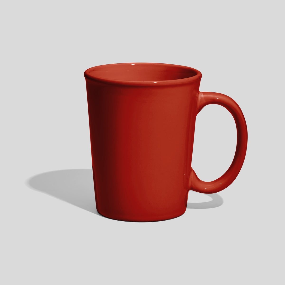 Keramiktasse 350 ml mit Ovalhenkel und Wulstrand