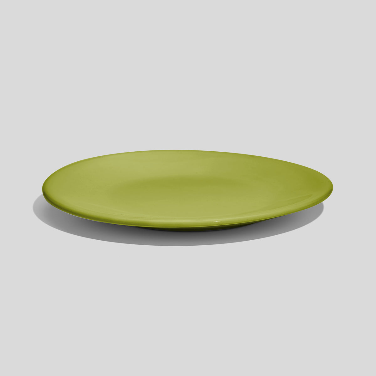 Keramikteller 19 cm mit gewölbtem Rand – Limettengrün