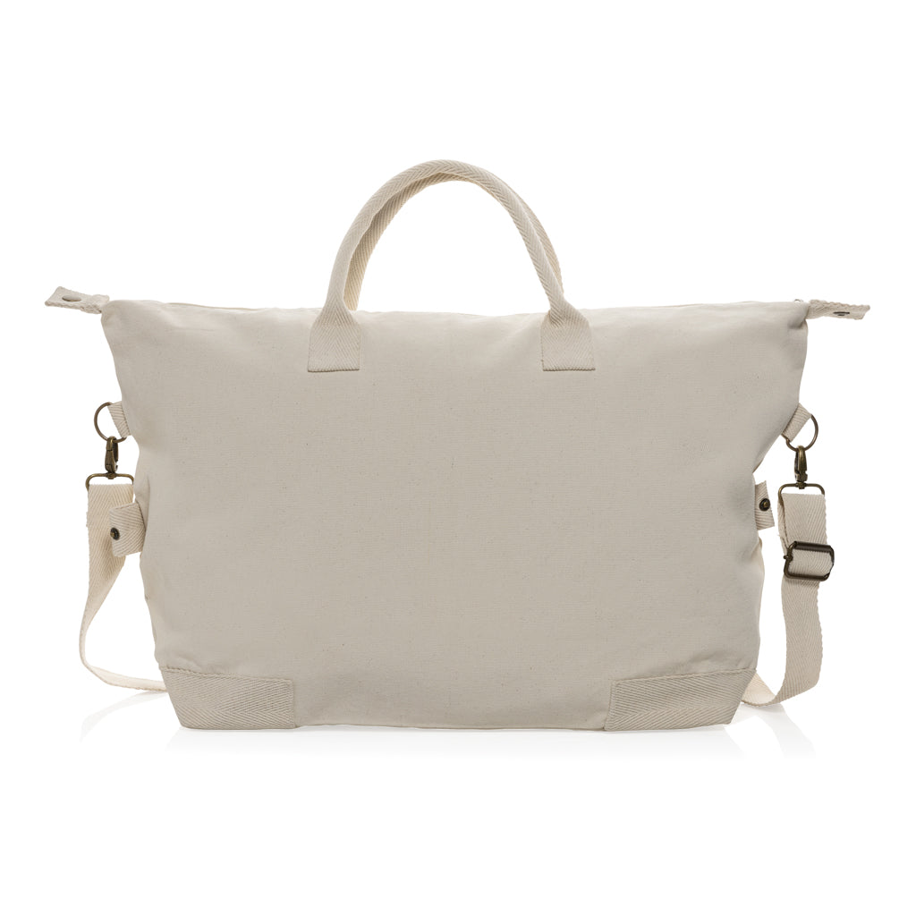 Kezar AWARE™ 500g/m² Wochenendtasche aus recyceltem Canvas – off white