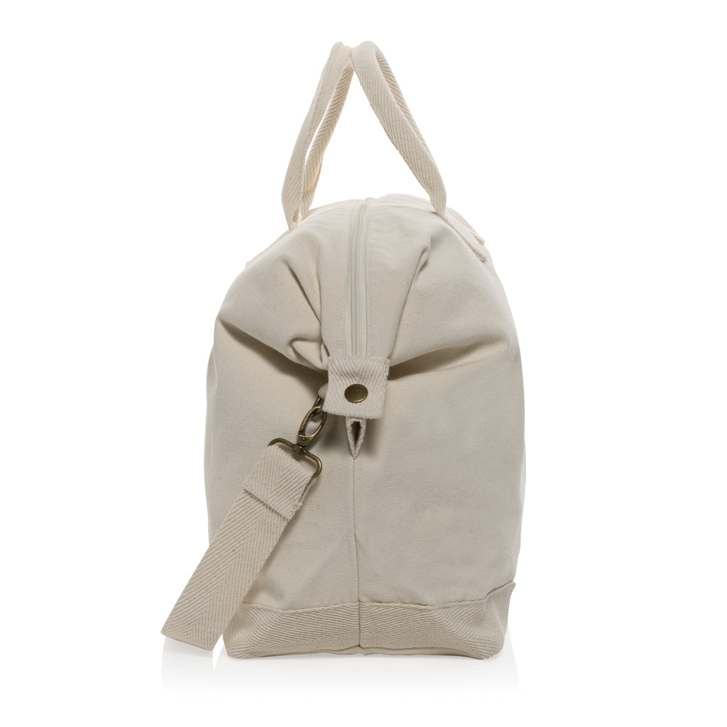Kezar AWARE™ 500g/m² Wochenendtasche aus recyceltem Canvas – off white