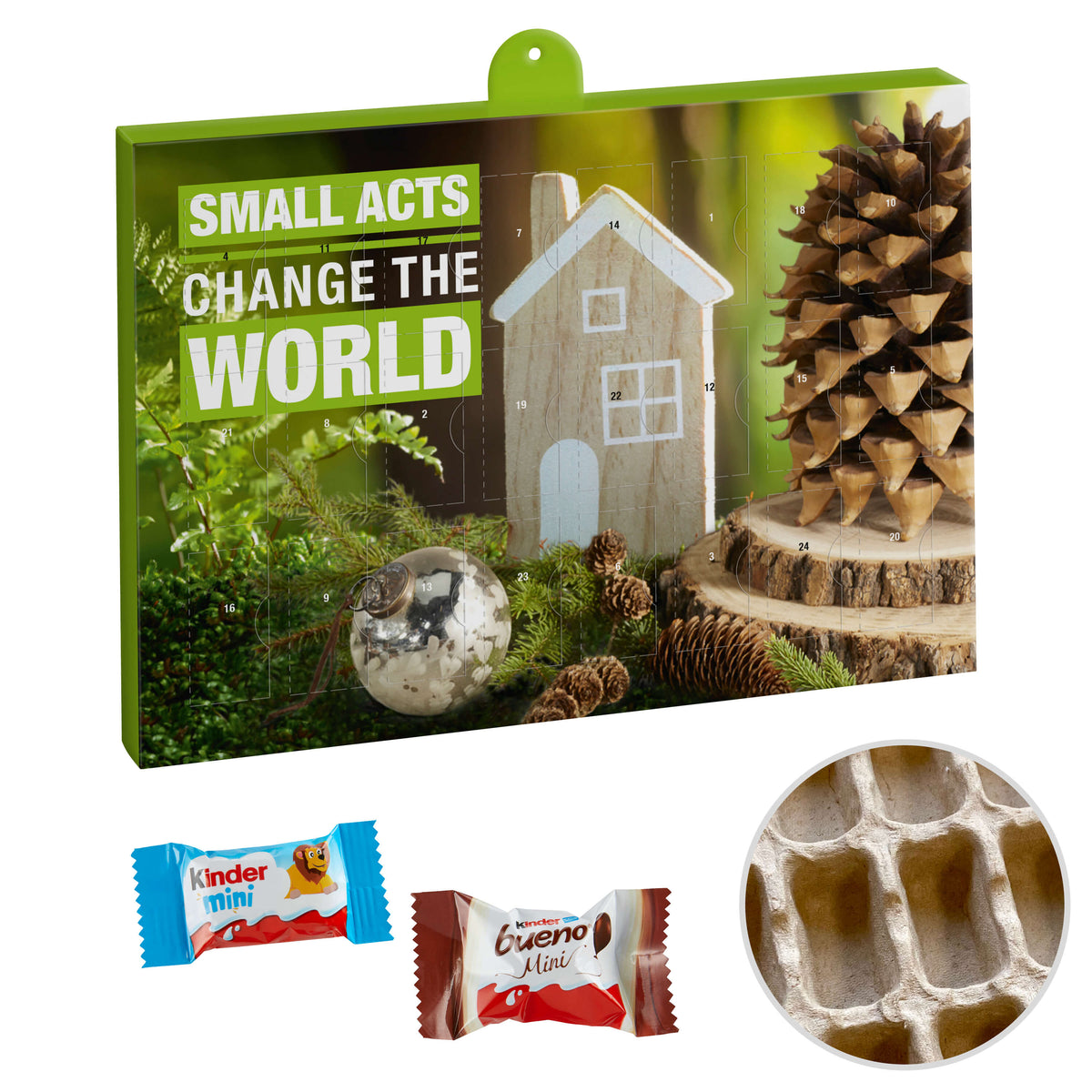 Kinder Adventskalender im Querformat mit individuell bedruckter Front