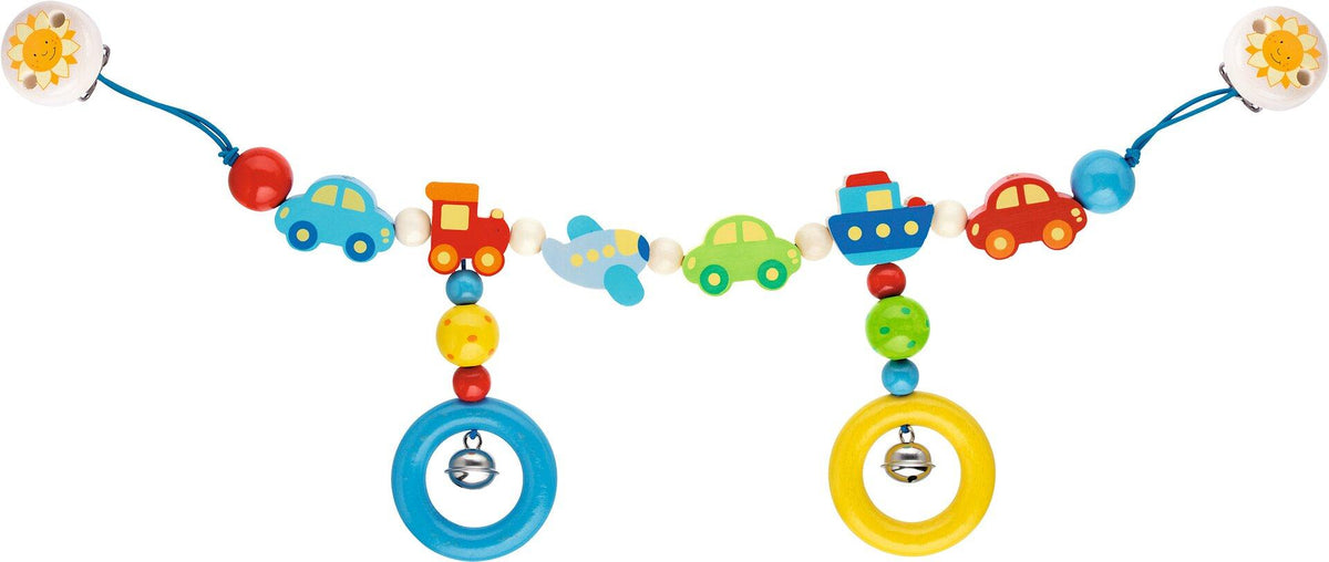 Kinderwagenkette Fahrzeuge mit Zug, Flugzeug und Schiff
