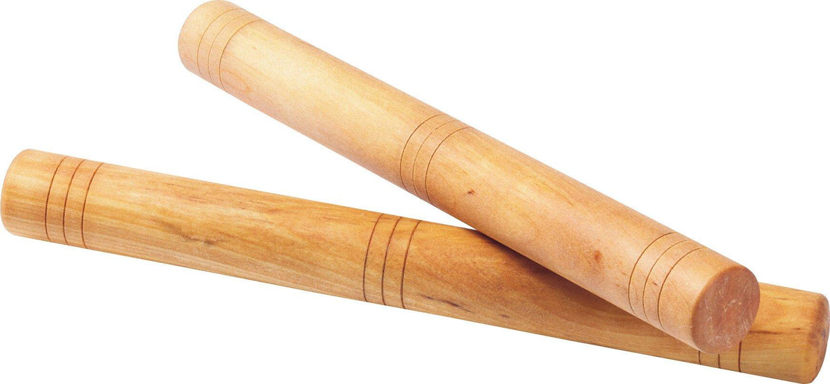 Klanghölzer im Paar als Rhythmusinstrument aus Holz – Gesamtansicht