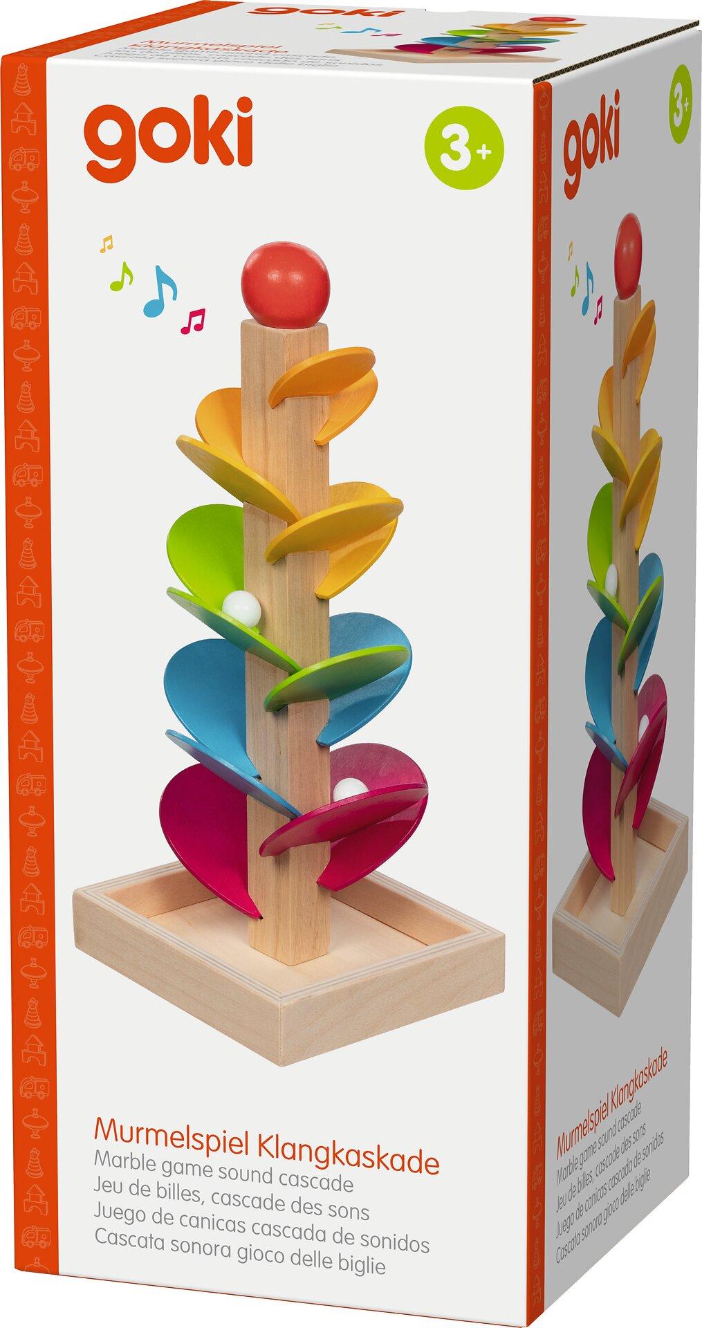 Klangkaskade Regenbogen, 30 cm hoher Murmelturm – zweite Ansicht