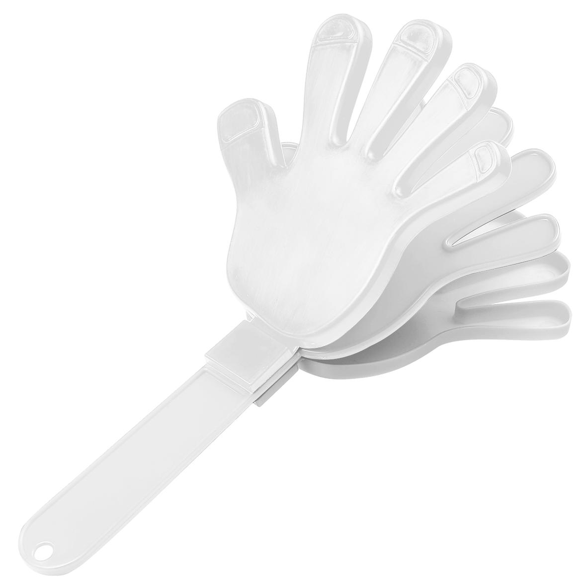 Klapper „Hand“, einfarbig – Weiß