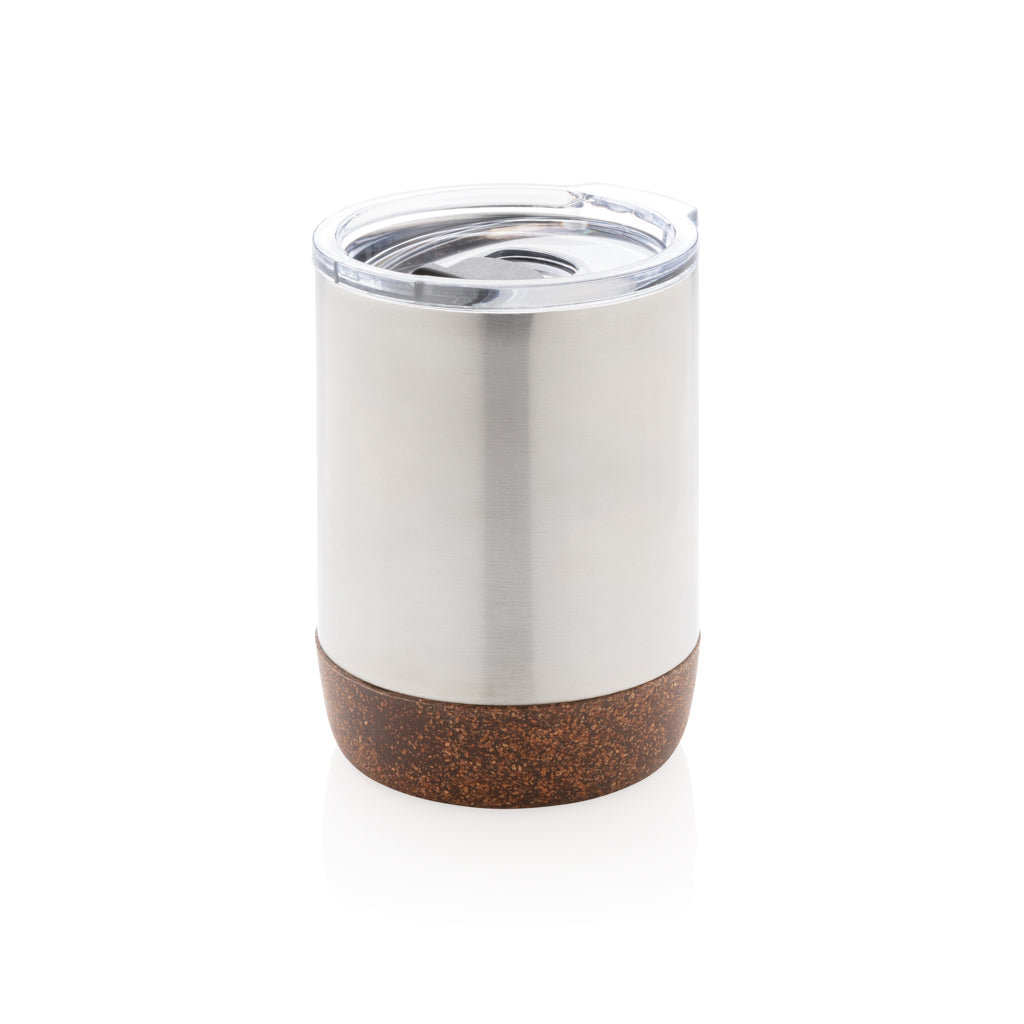 Kleine Vakuum-Kaffeetasse aus RCS rSteel & Kork – silber