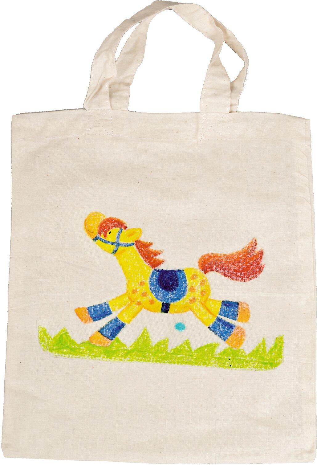 Kleiner Baumwollbeutel 21 x 23 cm mit zwei Henkeln von goki – Ansicht