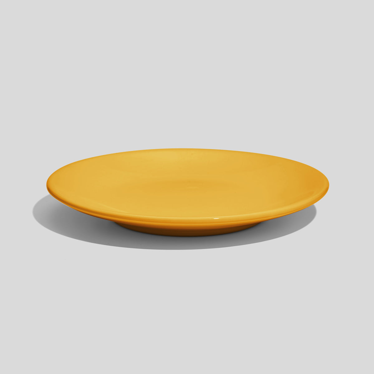 Kleiner Keramikteller 15 cm mit Standring – Gelb