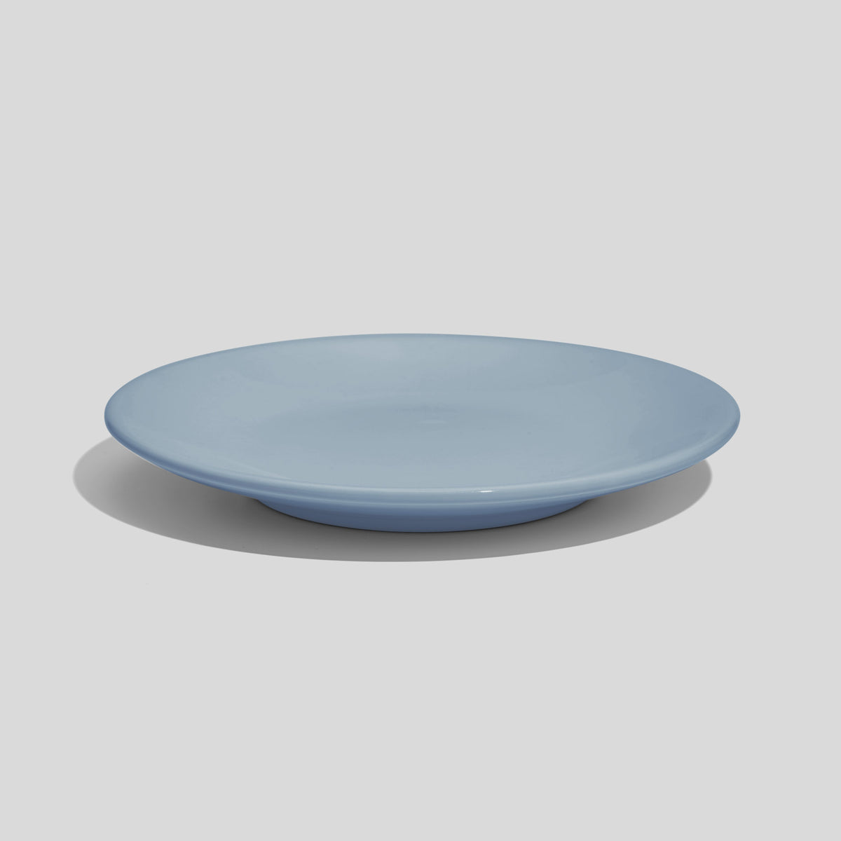 Kleiner Keramikteller 15 cm mit Standring – Hellblau