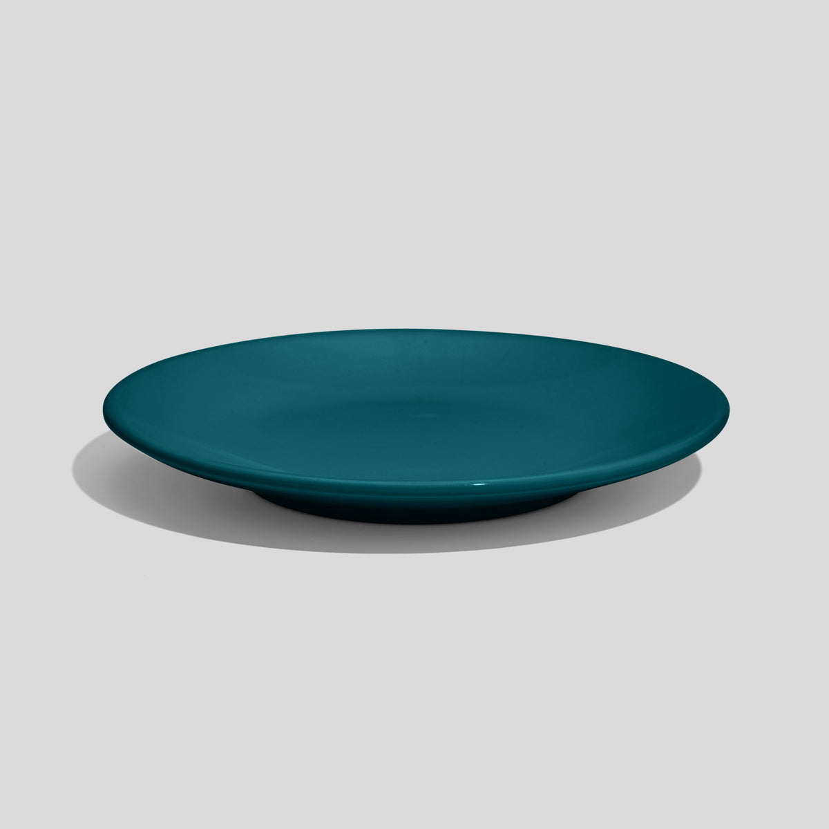 Kleiner Keramikteller 15 cm mit Standring – Petrol