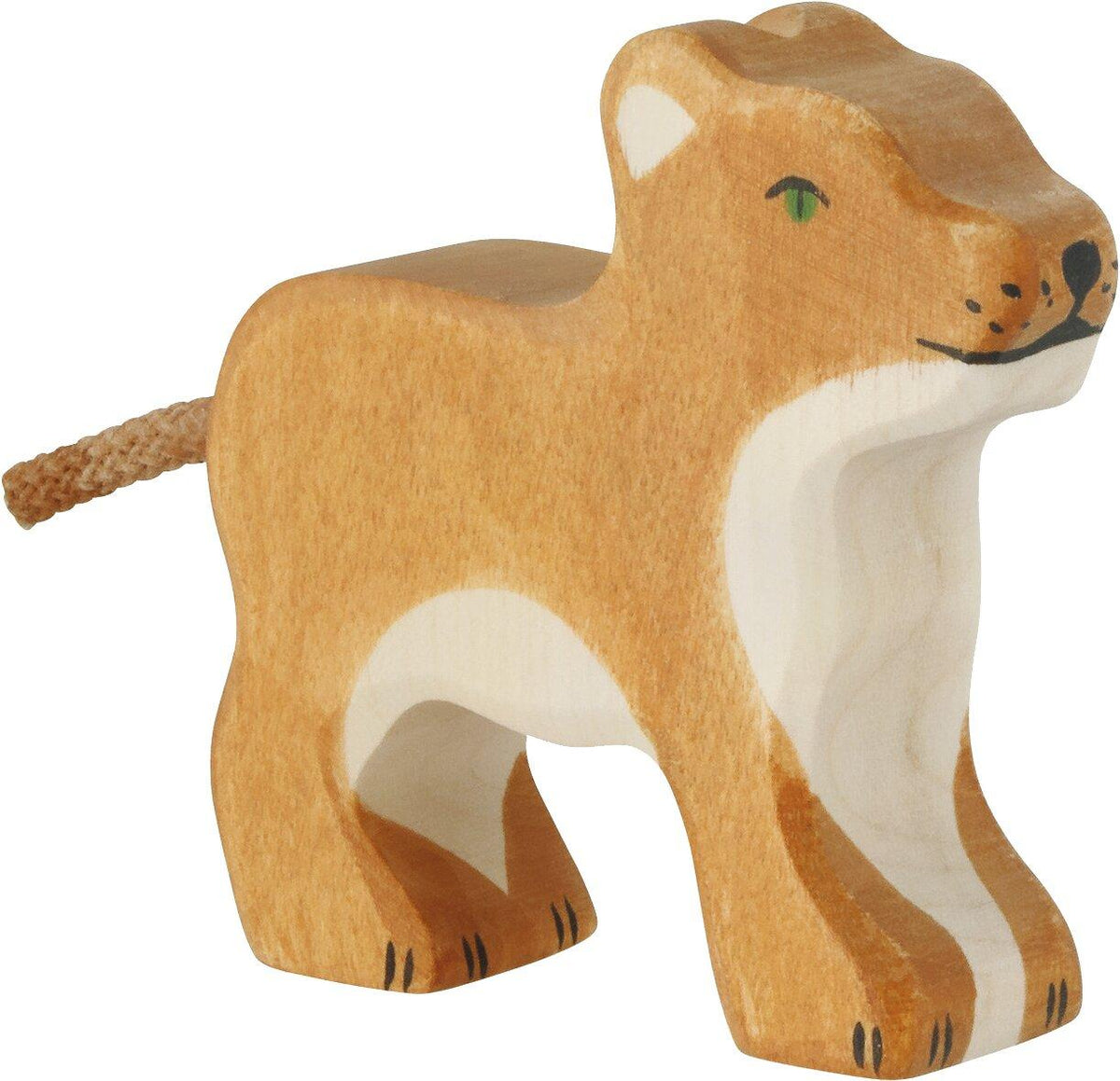 Kleiner stehender Löwe aus Holz von HOLZTIGER – Ansicht