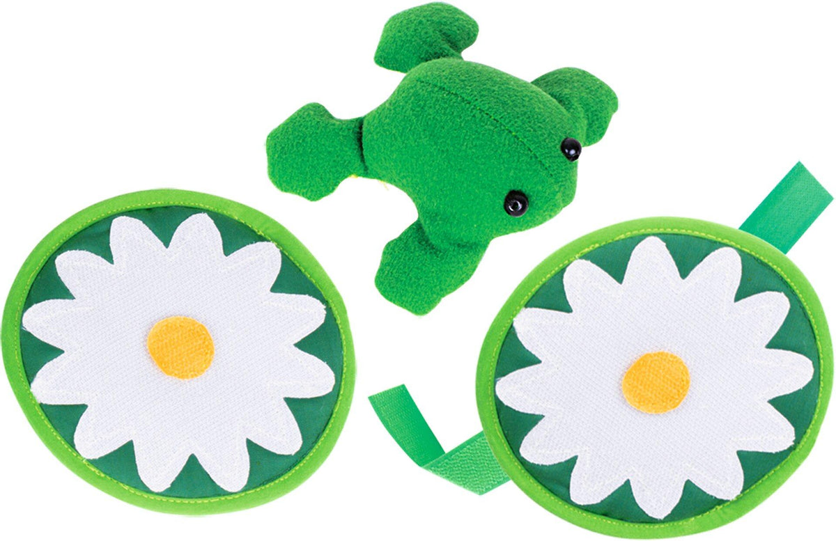 Klettfangspiel Frosch mit zwei Fangscheiben