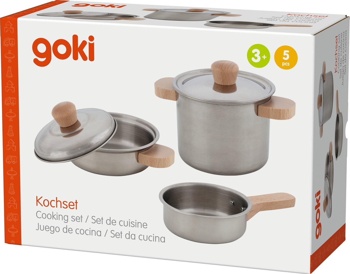 Kochset Sterneküche aus Metall mit Holzgriffen – Weitere Ansicht