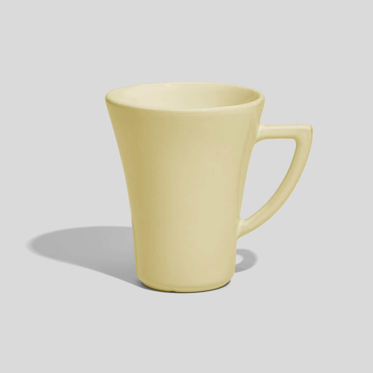 Konische Kaffeetasse 200 ml mit Dreieckshenkel – Ecru