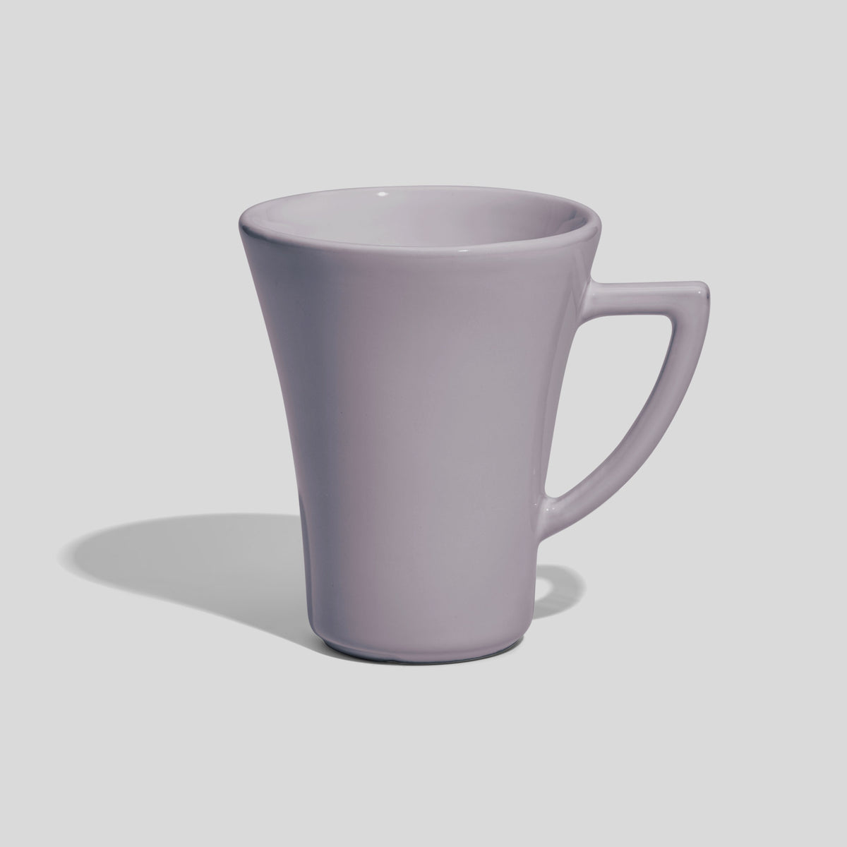 Konische Kaffeetasse 200 ml mit Dreieckshenkel – Hellgrau