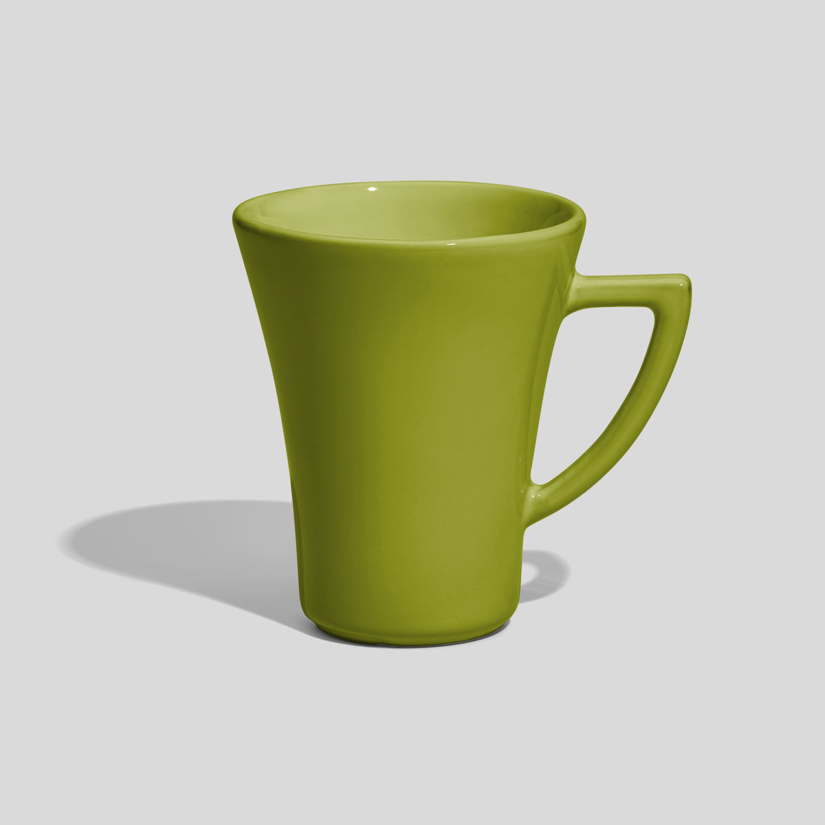 Konische Kaffeetasse 200 ml mit Dreieckshenkel – Limettengrün