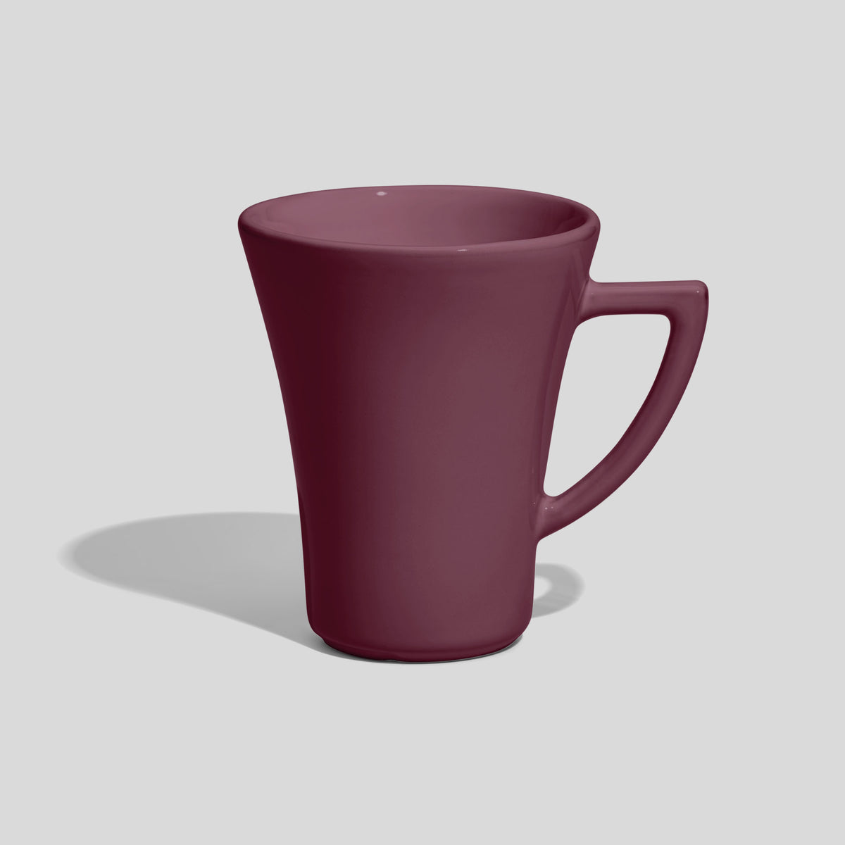 Konische Kaffeetasse 200 ml mit Dreieckshenkel – Mauve