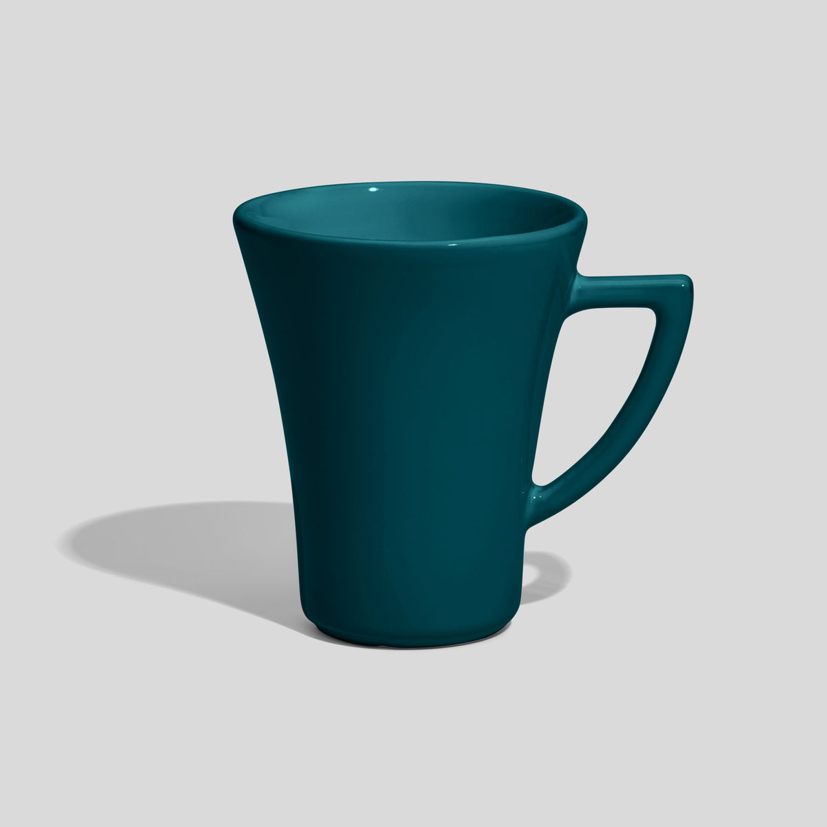 Konische Kaffeetasse 200 ml mit Dreieckshenkel – Petrol