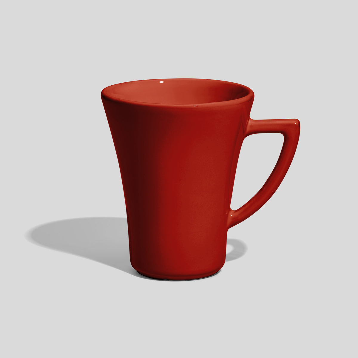 Konische Kaffeetasse 200 ml mit Dreieckshenkel – Rot