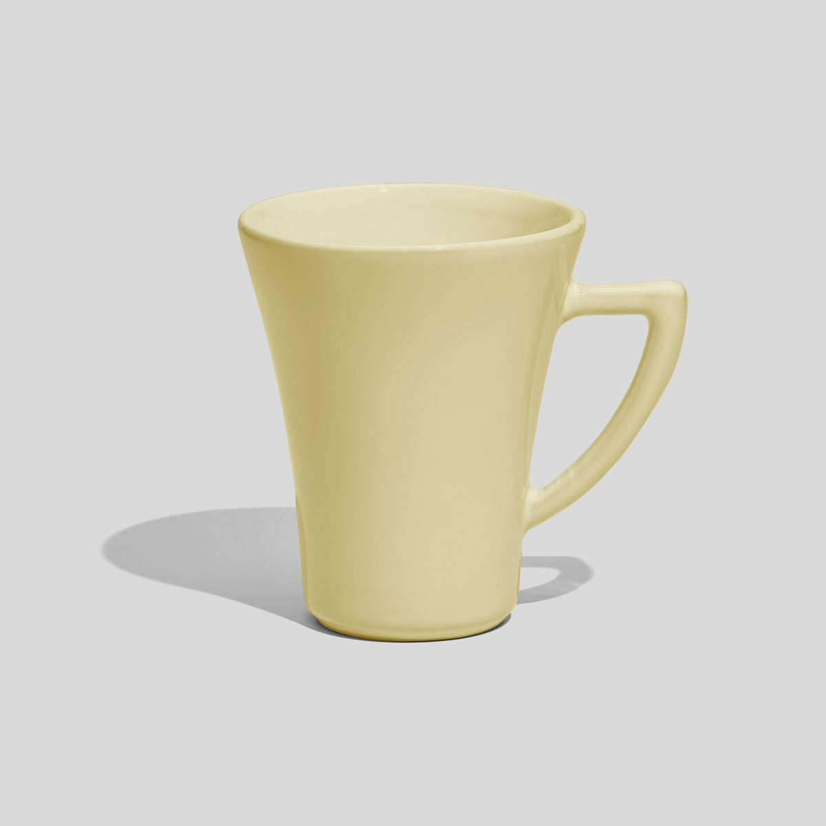 Konische Kaffeetasse 250 ml mit Dreieckshenkel – Ecru