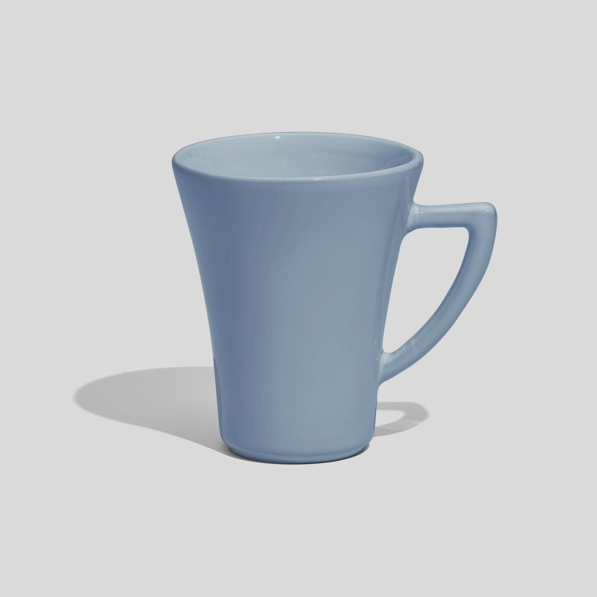 Konische Kaffeetasse 250 ml mit Dreieckshenkel – Hellblau
