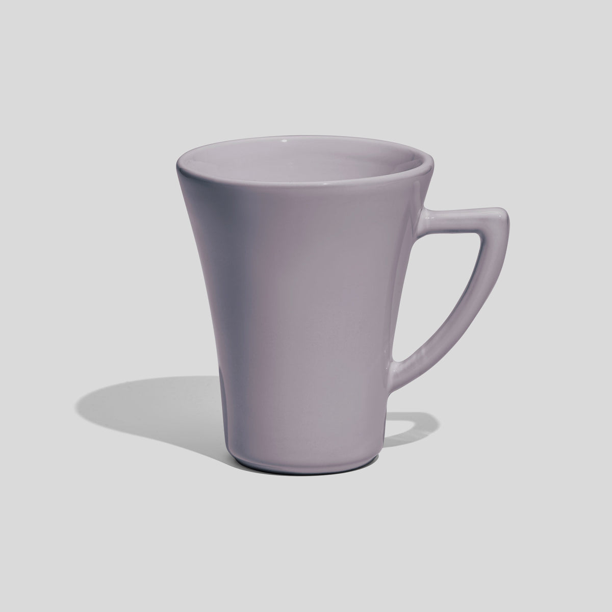 Konische Kaffeetasse 250 ml mit Dreieckshenkel – Hellgrau