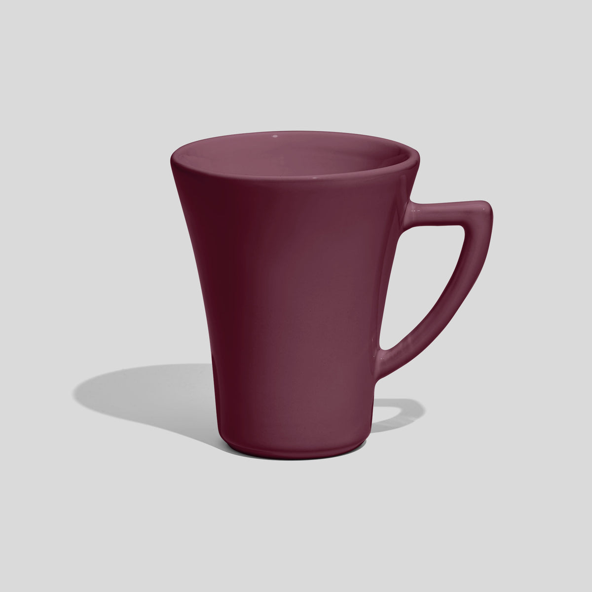 Konische Kaffeetasse 250 ml mit Dreieckshenkel – Mauve