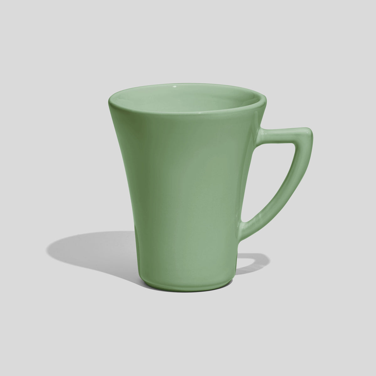 Konische Kaffeetasse 250 ml mit Dreieckshenkel – Mintgrün