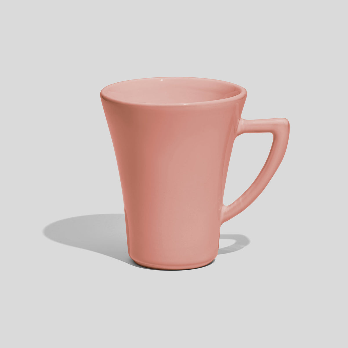 Konische Kaffeetasse 250 ml mit Dreieckshenkel – Rosa