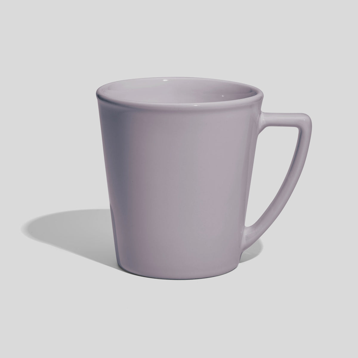 Konische Kaffeetasse 460 ml mit eckigem Henkel – Hellgrau