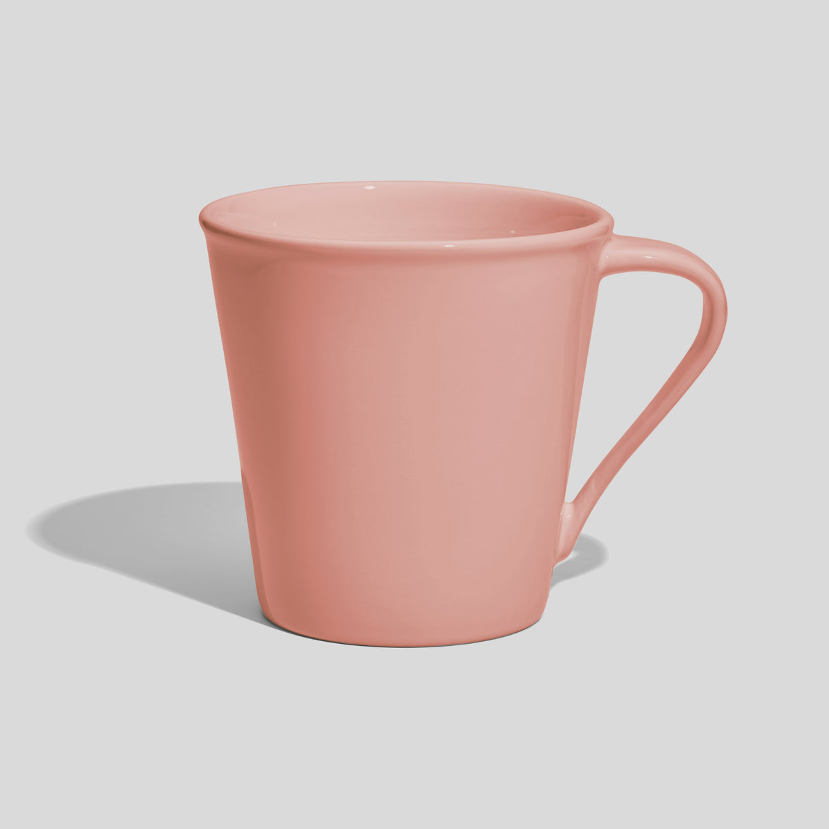 Konische Kaffeetasse 600 ml mit schrägem Henkel – Rosa