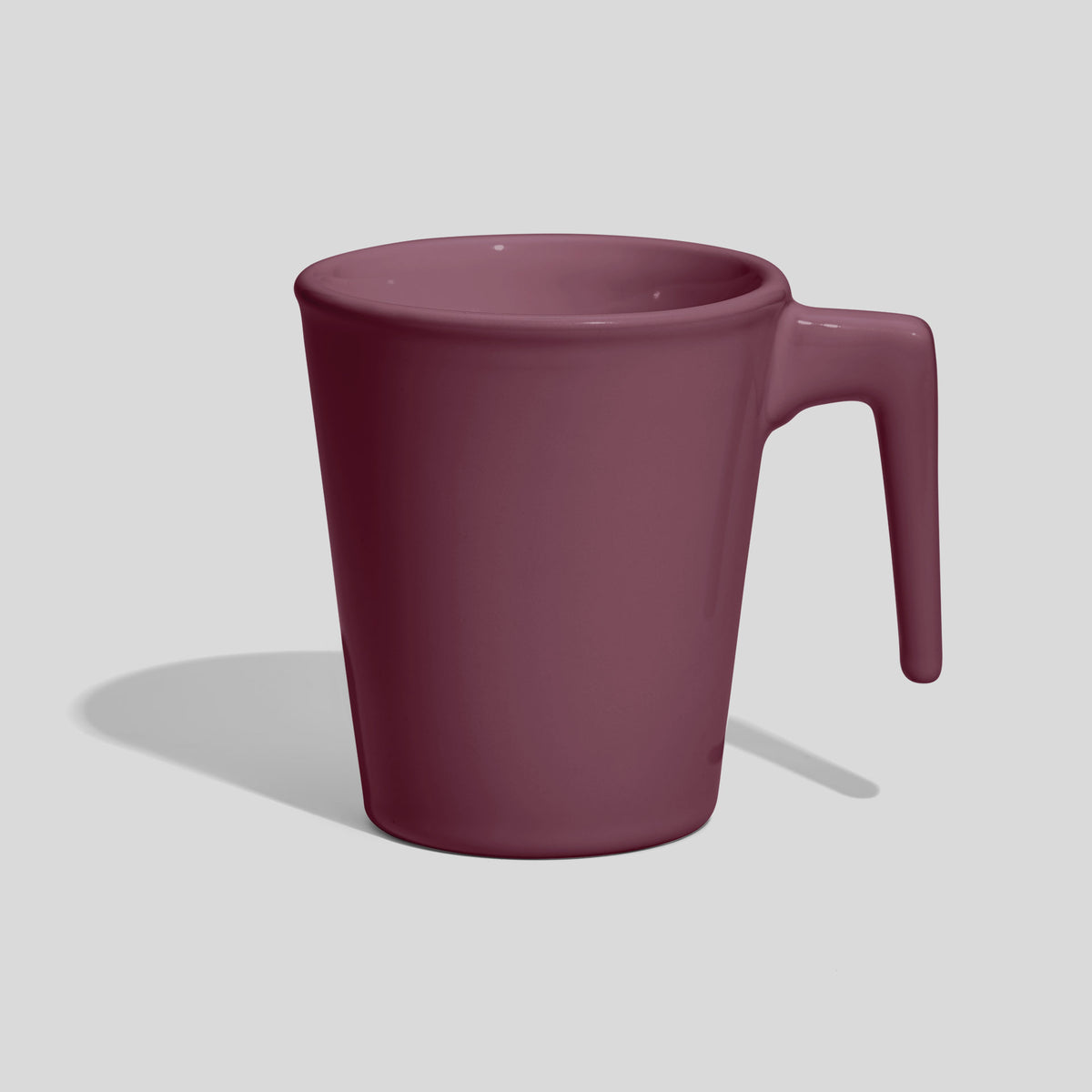 Konische Keramiktasse 280 ml mit offenem Griff – Mauve