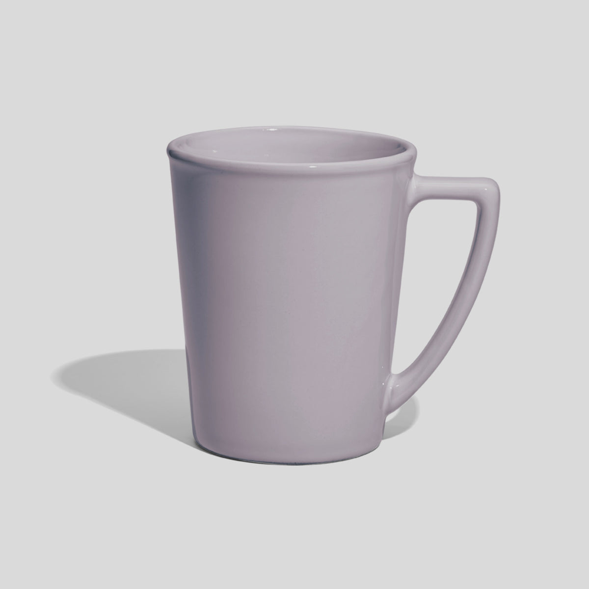 Konische Keramiktasse 280 ml mit Winkelhenkel – Hellgrau