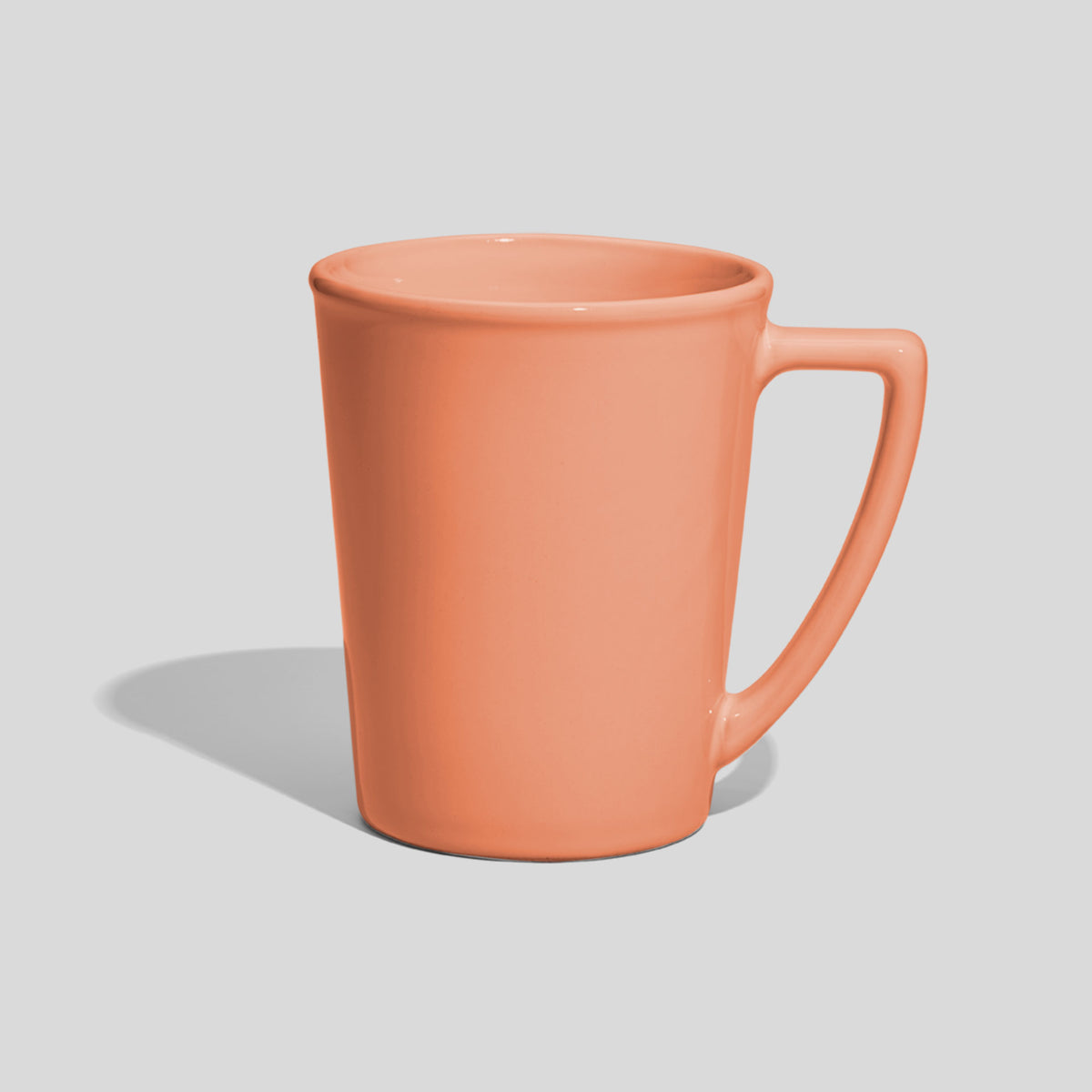 Konische Keramiktasse 280 ml mit Winkelhenkel – Lachs