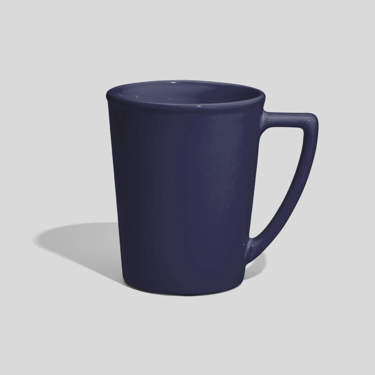 Konische Keramiktasse 280 ml mit Winkelhenkel – Marineblau